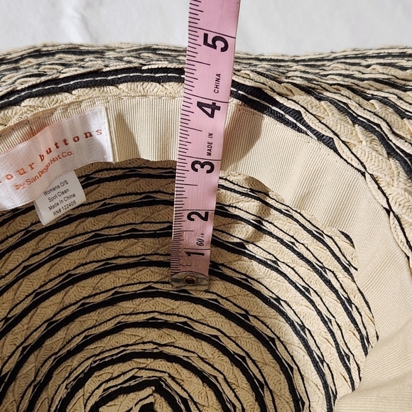 Four Buttons Summer Ladies Sun Beach Paper Straw Hat Floppy Foldable Wide Brim … - Picture 11 of 12